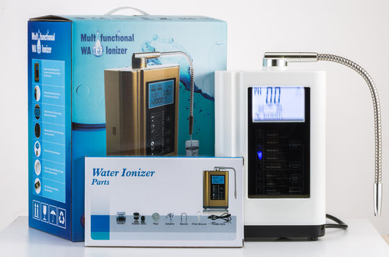 5 Plates Alkaline Water Ionizer with pH Range 4.5~10.0 ORP +500- -500mv and 3.8-inch Colorful LCD Screen